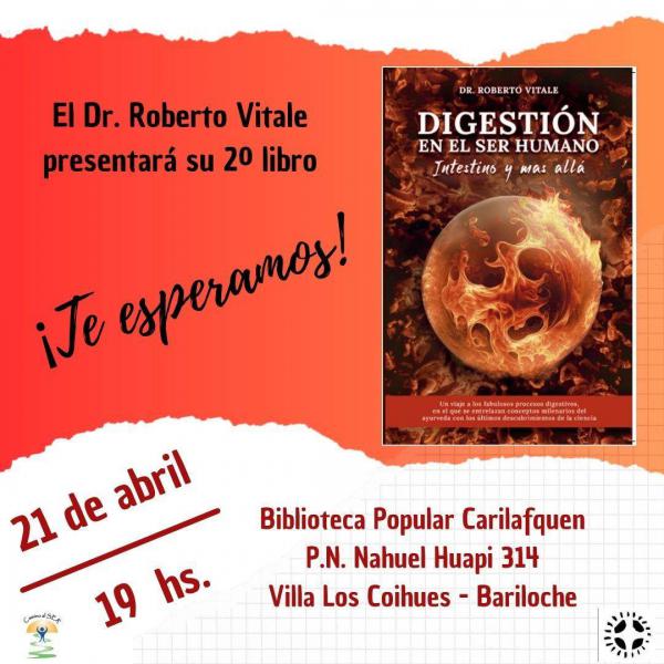 Presentaci&oacute;n del libro Digesti&oacute;n en el ser Humano - Dr Roberto Vitale