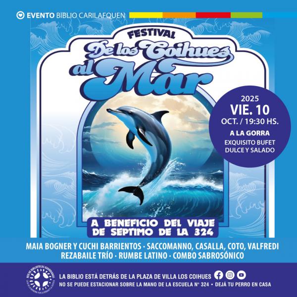 De los Coihues al MAR Festival de m&uacute;sica a beneficio de 7mo. grado de la Escuela 324.