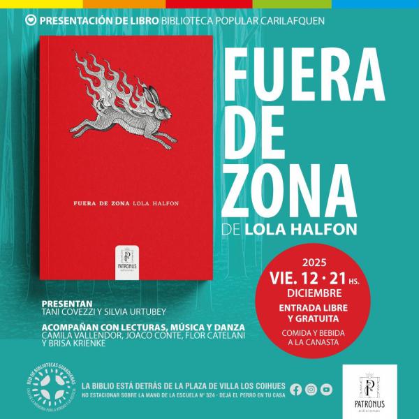 Presentación del libro Fuera de zona de Lola Halfon