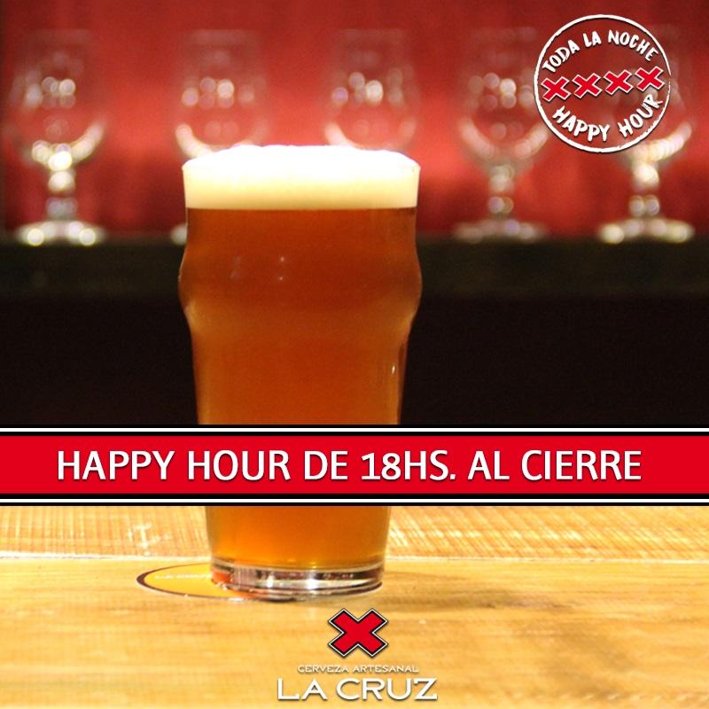 MARTES: Happy Hour de 18 a 01hs en LA CRUZ