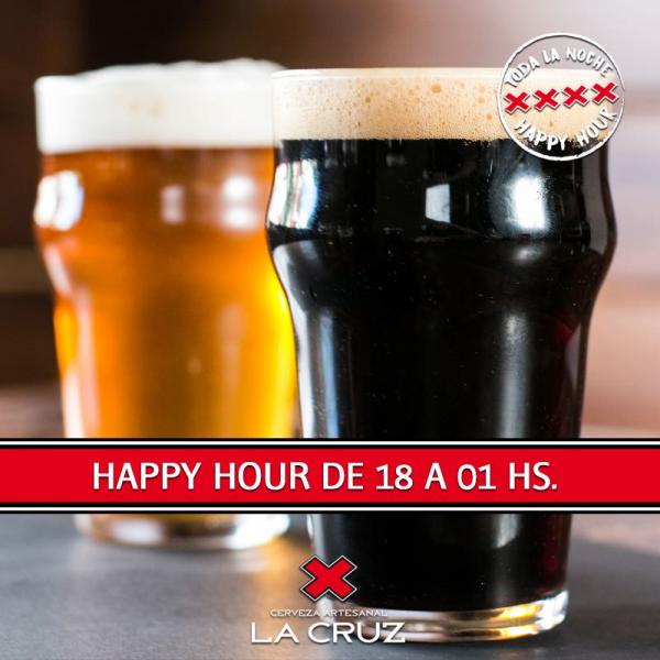 MARTES: Happy Hour de 18 a 01hs en LA CRUZ