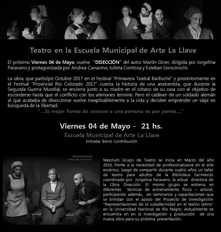 Este viernes llega la obra 'Disecci&oacute;n' de Mart&iacute;n Giner