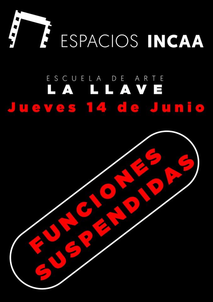 Espacio INCAA: Este jueves 14/06 funciones suspendidas