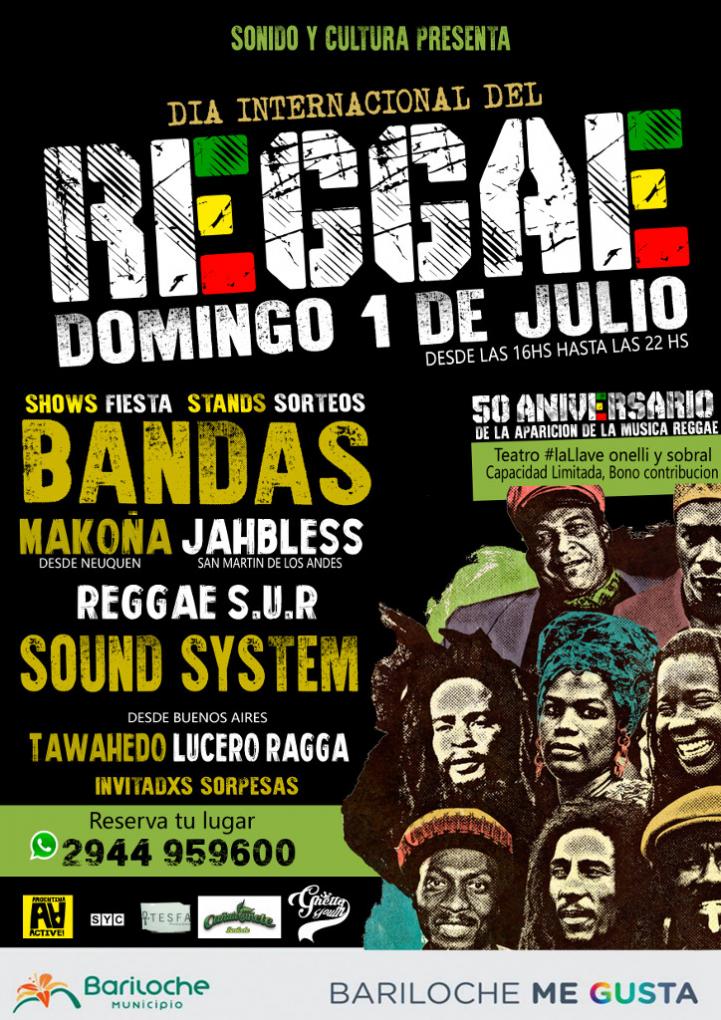 El D&iacute;a Internacional del Reggae llega con todo a Bariloche