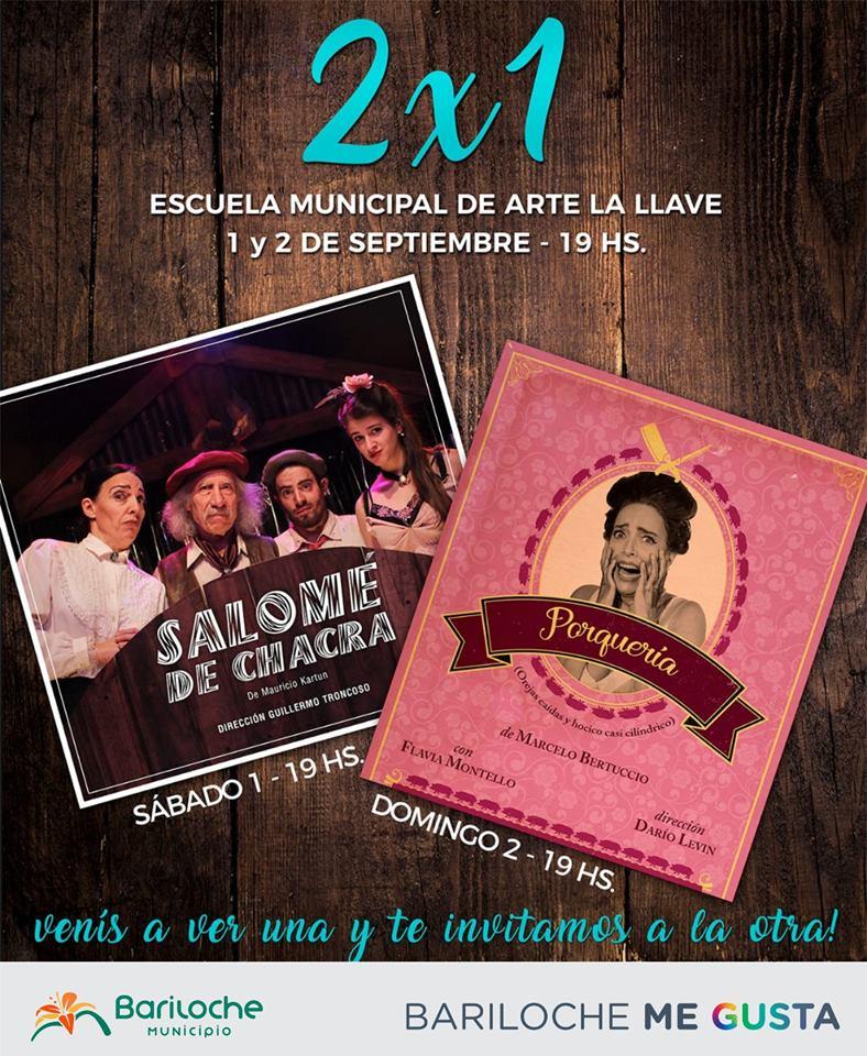 2x1 en teatro en La Llave este fin de semana!