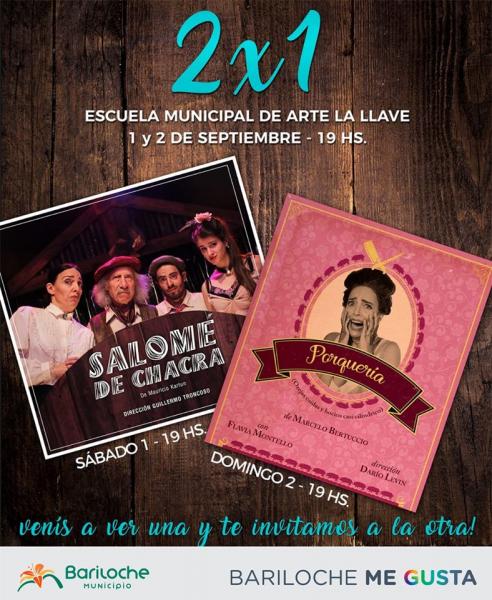 2x1 en teatro en La Llave este fin de semana!