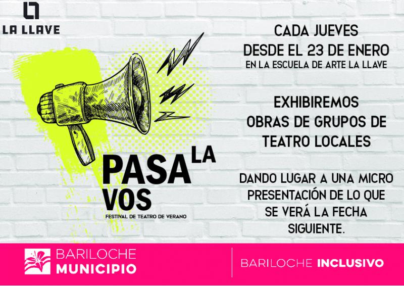 'Pasala vos': Comienza en La Llave ciclo de grupos de teatro Barilochense todos los jueves