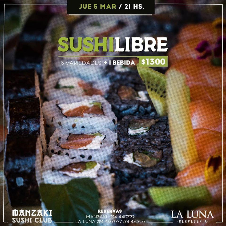 Sushi libre de la mano de @manzakisushi &#10004;15 variedades &#10133; 1 bebida &#128178;1300!!!