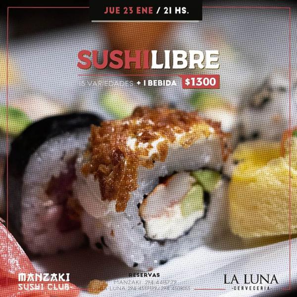 Sushi LIBRE - 15 variedades 