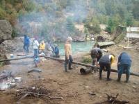 Vecinos trabajaron en la toma de agua