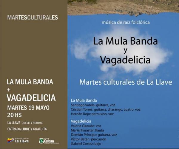 Vagadelicia y Mulabanda en Martes Culturales de La Llave