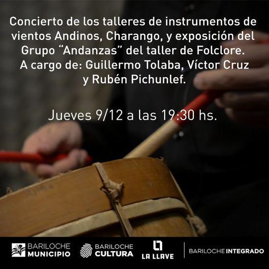 Concierto del taller de instrumentos de vientos, Taller de Charango y exposici&oacute;n del grupo Andanzas