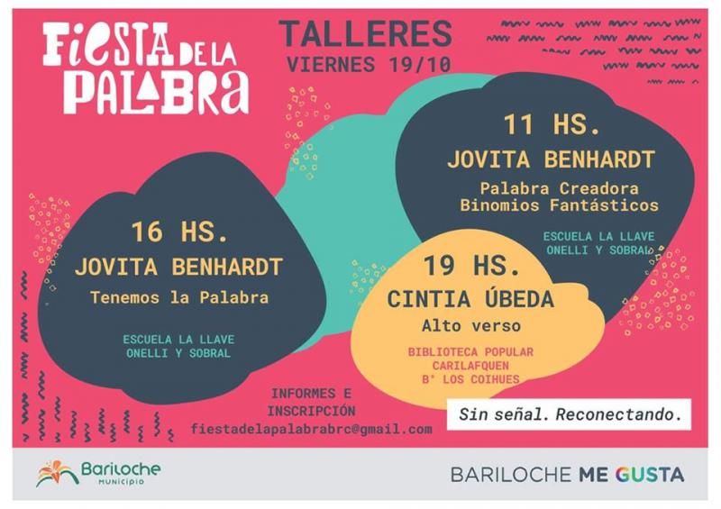 Fiesta de la Palabra 2018 - Talleres en La Llave y en la Bib. Pop. Carilafquen