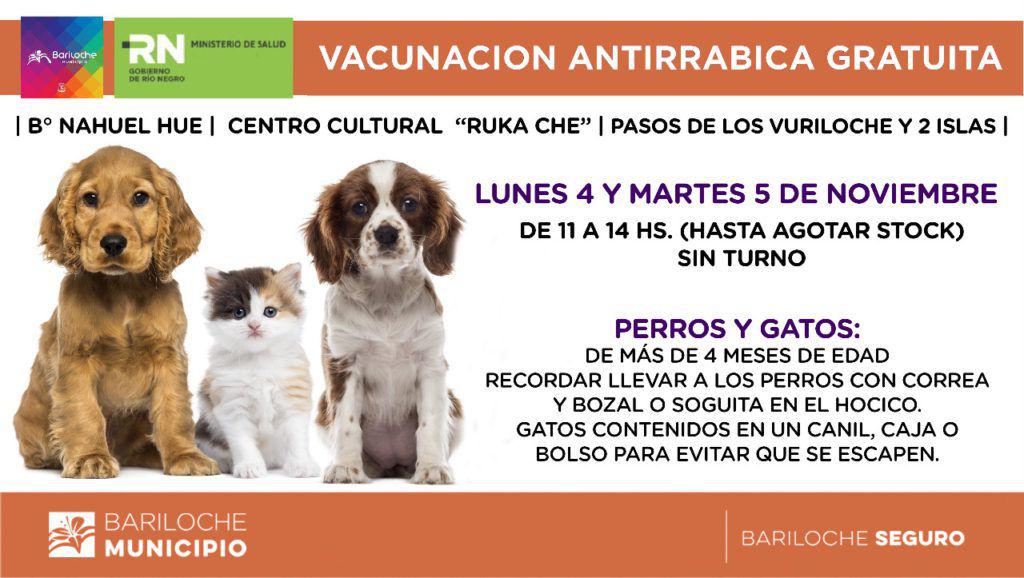 Campa&ntilde;a de Vacunaci&oacute;n Antirr&aacute;bica Gratuita en el B&deg; Nahuel Hue