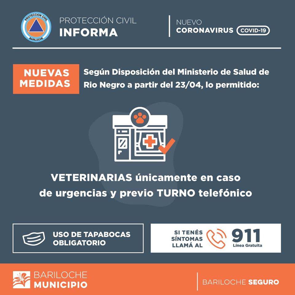 Desde el 23/4 hasta el 30/4 las veterinarias pueden funcionar en casos de urgencias y con turno previo