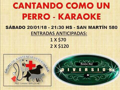 Llega Cantando como un perro, un karaoke organizado por la Red Canina Bariloche