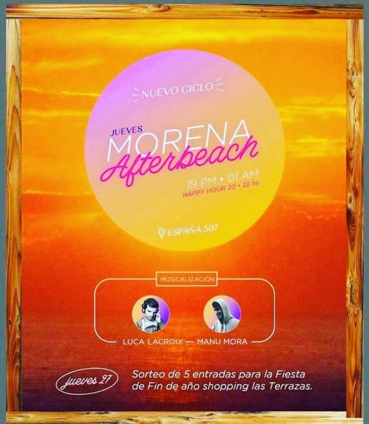 Morena After Beach + Happy Hour Especial + Sorteo