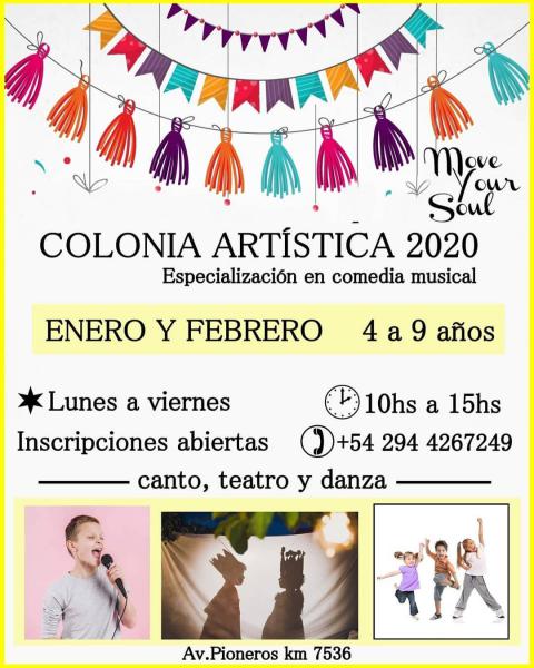 Llega el Verano: ??COLONIA ART&Iacute;STICA 2020??