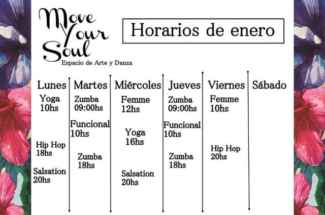 Enero Move Your Soul Horarios