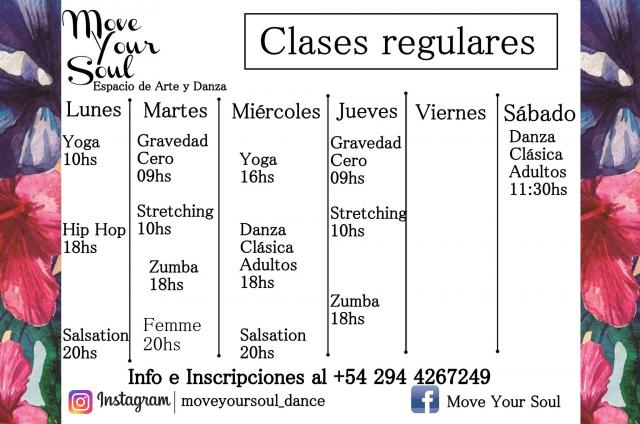 HORARIOS MARZO MOVE YOUR SOUL