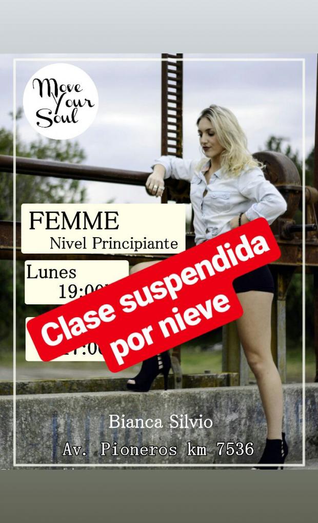 SUSPENDIDA POR NIEVE: FEMME Nivel Principiante con Bianca Silvio