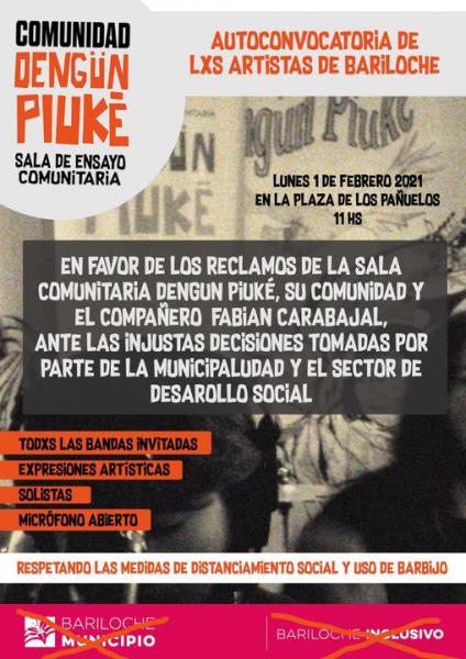 Comunidad Deng&uuml;n Piuk&eacute; - sala de ensayo comunitaria, convoca.