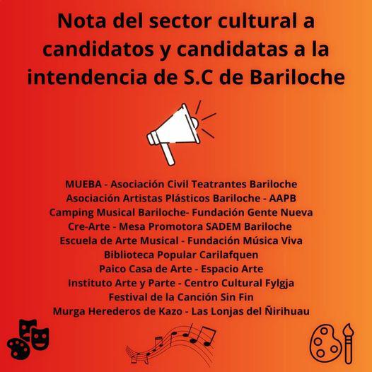 Nota del sector cultural a candidatos y candidatas a la intendencia de S.C de Bariloche