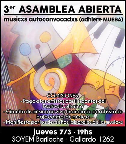 3&ordm; Asamblea abierta - musicxs autoconvocados