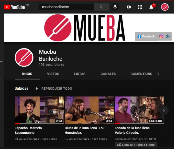 Novedades del canal de YouTube de MUEBA