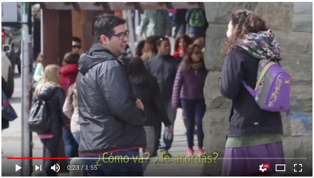 Intervenci&oacute;n art&iacute;stica en las calles de Bariloche para concientizar sobre el Alzheimer