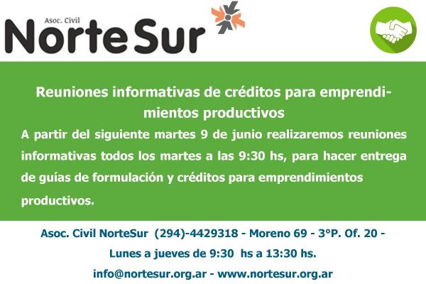 Reuniones informativas de cr&eacute;ditos para emprendimientos productivos