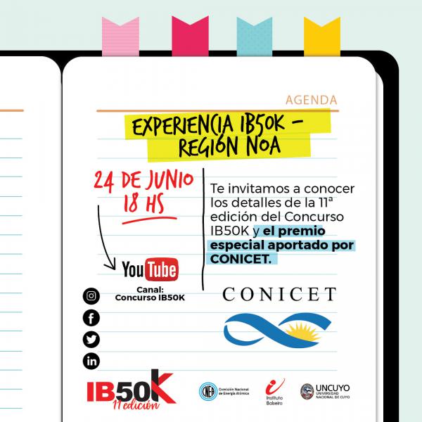 El Instituto Balseiro invita a participar en un nuevo evento online del Concurso IB50K donde se presentar&aacute; el premio especial aportado por CONICET