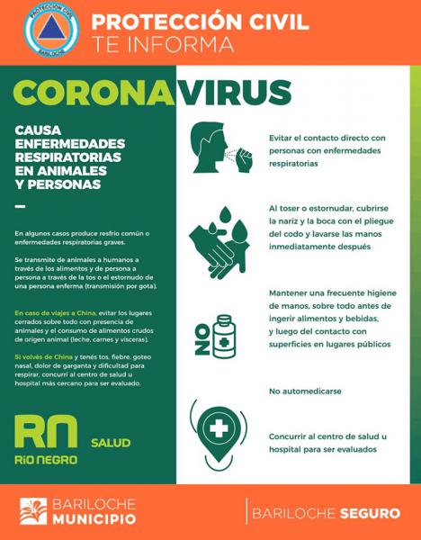 Informaci&oacute;n y recomendaciones brindadas por el Ministerio de Salud de R&iacute;o Negro ante el #Coronavirus