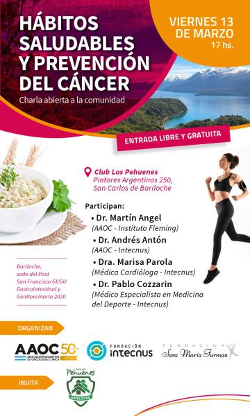 Charla abierta a la comunidad: H&aacute;bitos saludables y prevenci&oacute;n del c&aacute;ncer