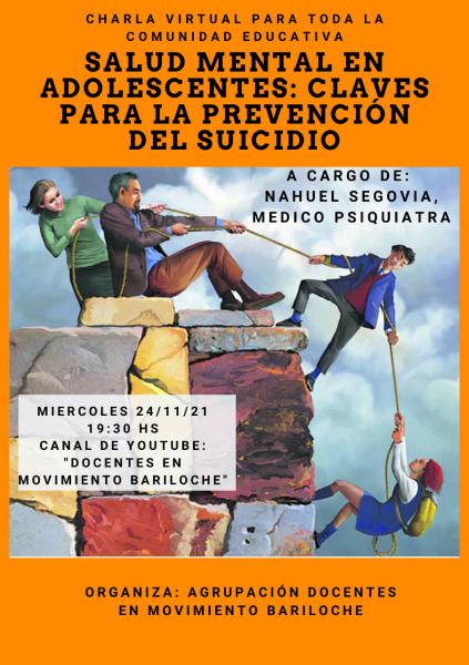 Charla Salud mental en adolescentes: claves para la prevenci&oacute;n del suicidio