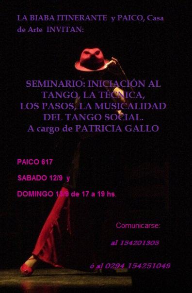 SEMINARIO de TANGO BAILE, LA BIABA en PAICO