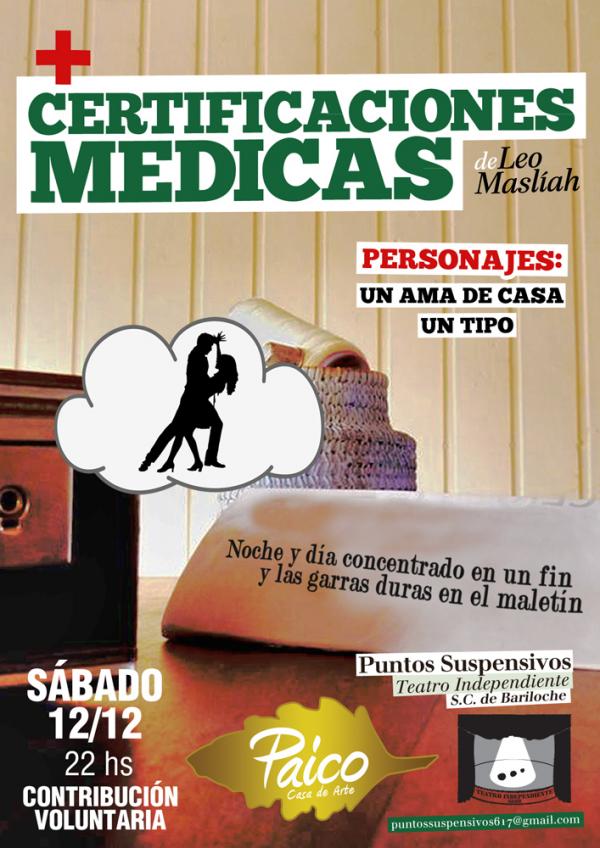 *Teatro "Certificaciones m&eacute;dicas"*