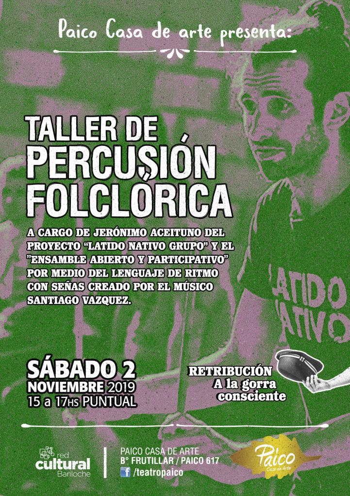 TALLER DE PERCUSI&Oacute;N FOLKL&Oacute;RICA