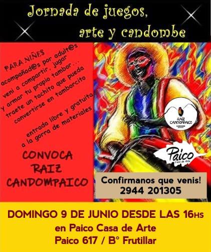 Jornada de juegos, arte y candombe