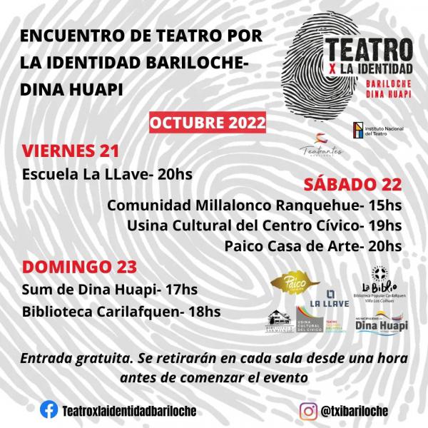 TEATRO POR LA IDENTIDAD BARILOCHE DINA HUAPI 2022