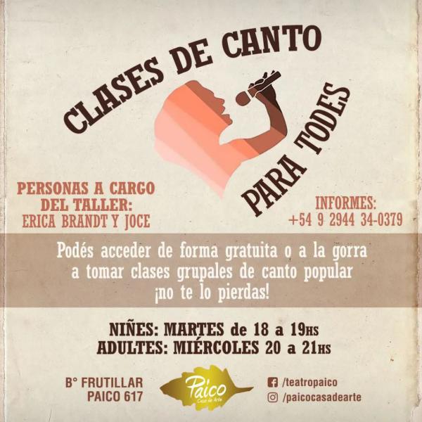  CLASES DE CANTO PARA TODES