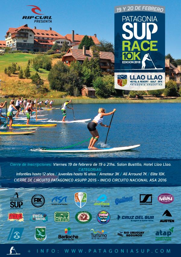 3&ordf; edici&oacute;n del Patagonia SUP Race Llao LLao 10K