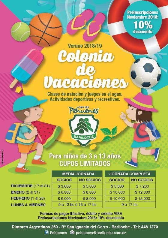 Colonia de Vacaciones Pehuenes &iexcl;Aprovech&aacute; la preinscripci&oacute;n!