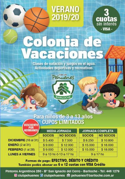 COLONIA DE VACACIONES 2019 / 2020