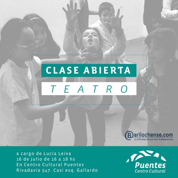 Clase abierta y gratuita de teatro