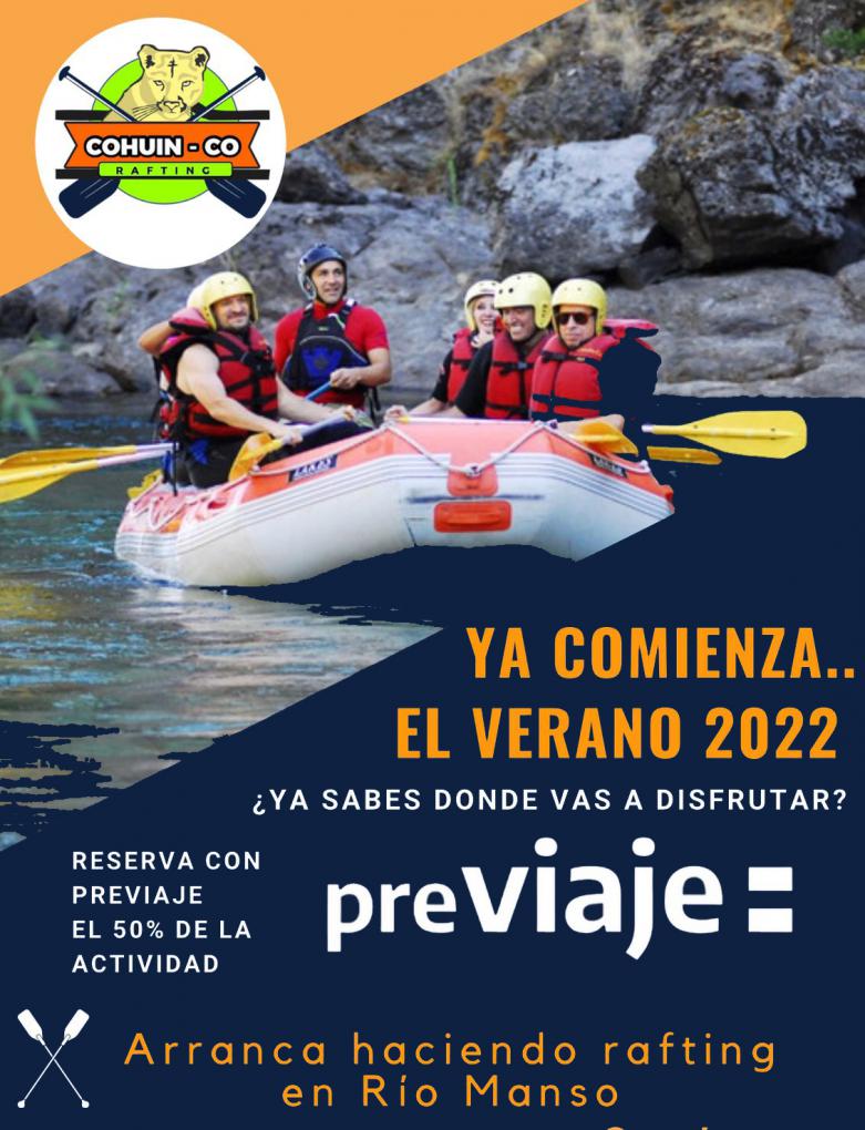 Reserv&aacute; tu Rafting en el R&iacute;o Manso con preViaje