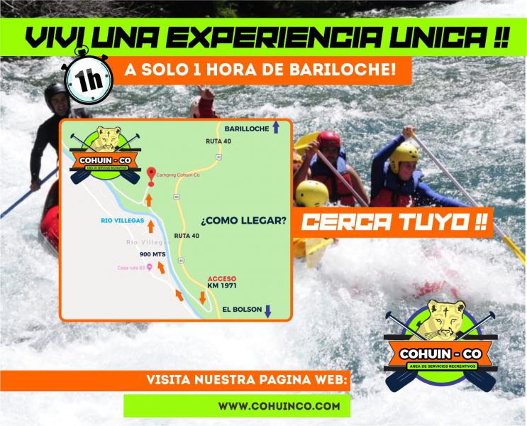 Ven&iacute; en tu auto a hacer Rafting al Manso  salida en CARAVANA desde el centro - Mejor precio - Reservar Online