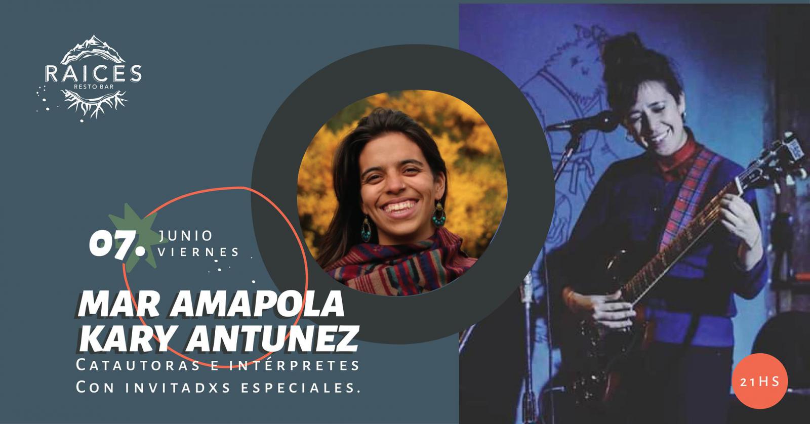 Kary Antunez y Mar Amapola en Raices