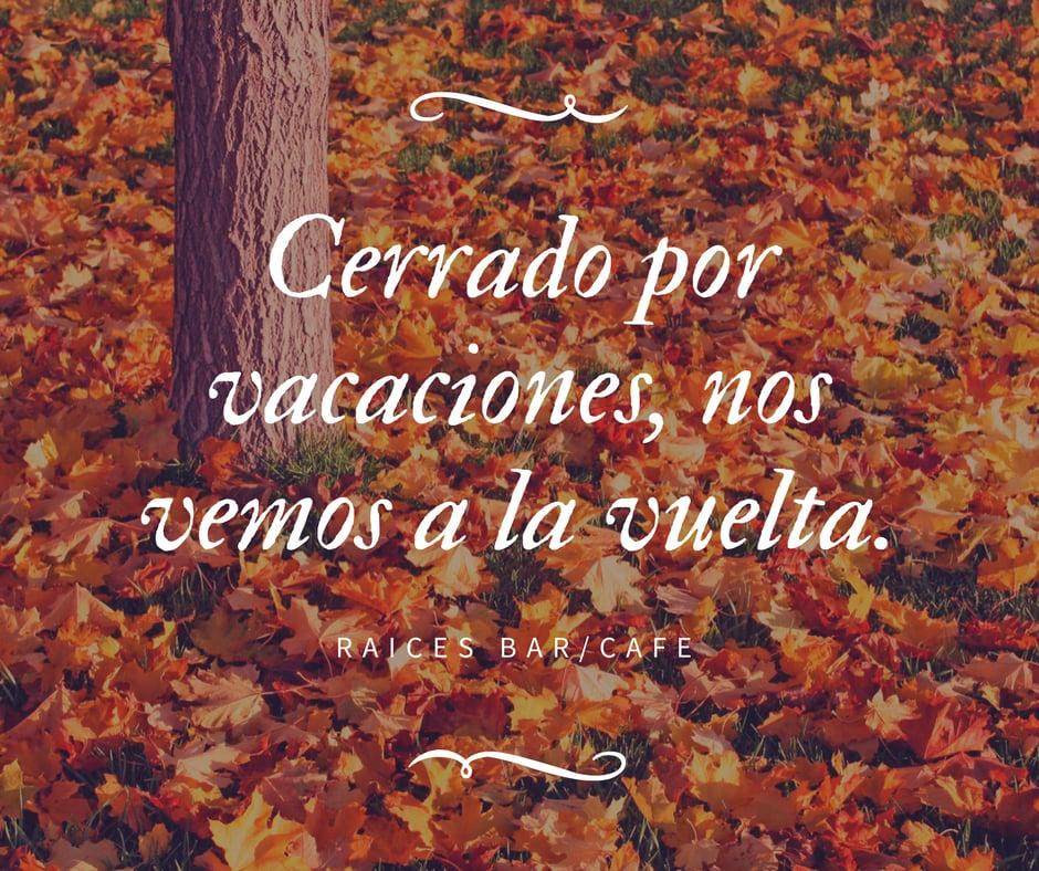 &iexcl;Cerrado por Vacaciones!