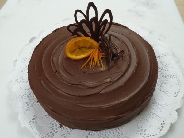 Tarta picante de chocolate y naranja